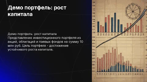 Демо портфель из финансовых инструментов для роста капитала