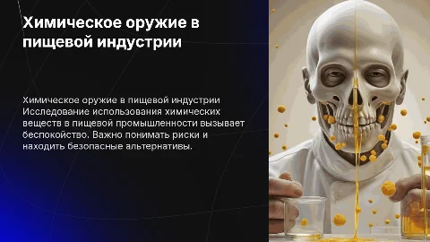 Химическое оружие в пищевой промышленности