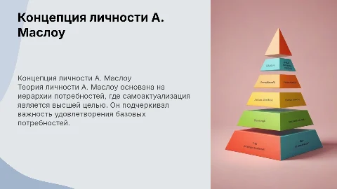 Концепция личности А.Маслоу