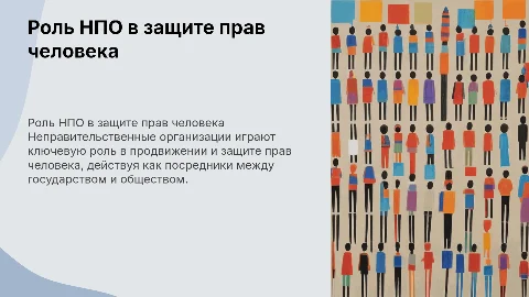 Роль неправительственных организаций в защите прав человека