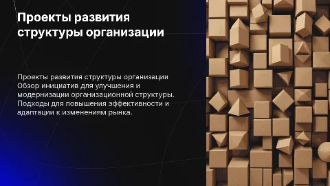 Проекты развития организационной структуры