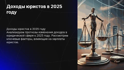 Уровень дохода юристов в 2025 году