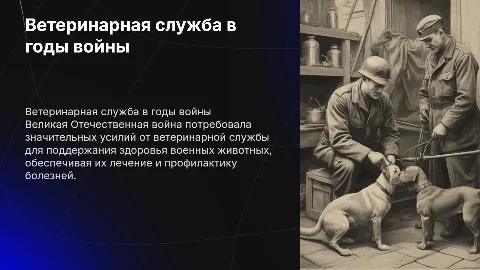 Развитие ветеринарной службы в годы войны