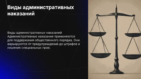 Виды административных наказаний