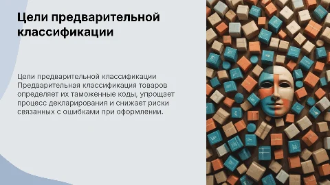Назовите основные цели предварительной классификации товаров