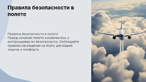 правило безопасности при полете в самолете