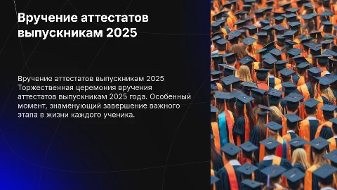 Вручение аттестатов 2025