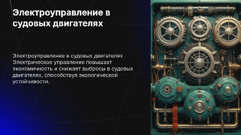 Влияние электрического управления на судовые двигатели