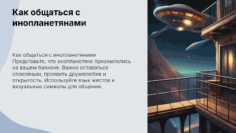 Как правильно общаться с инопланетянами на вашем балконе