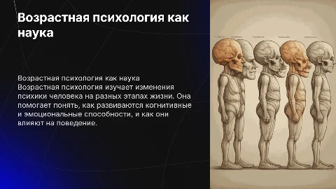 Характеристика возрастной психологии как науки