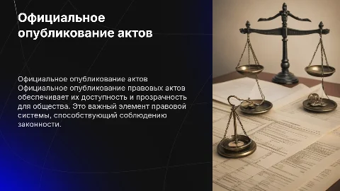 официальное опубликование правовых актов презентация