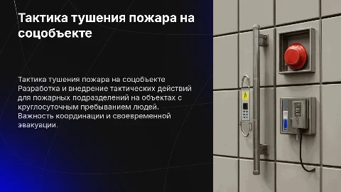 Тактические действия пожарных при тушении на соцобъектах