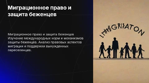 Миграционное право и защита беженцев