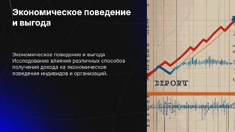 Экономическое поведение: способы получения выгоды и прибыли