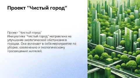 проект чистый город