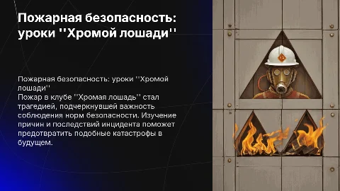 Пожарная безопасность. Хромая лошадь
