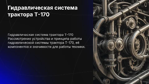 Гидравлическая система трактора Т -170