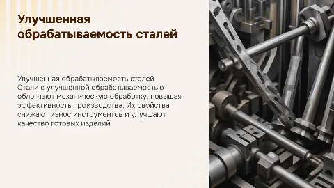 Стали с улучшенной обрабатываемостью резанием