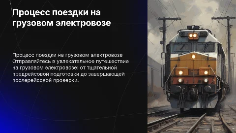 Процесс поездки на грузовом электровозе: от комиссии до проверки