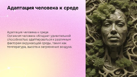 Адаптация организма человека к факторам окружающей среды