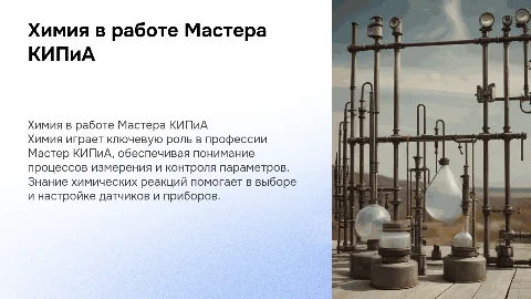 Роль химии в профессии Мастер КИПиА