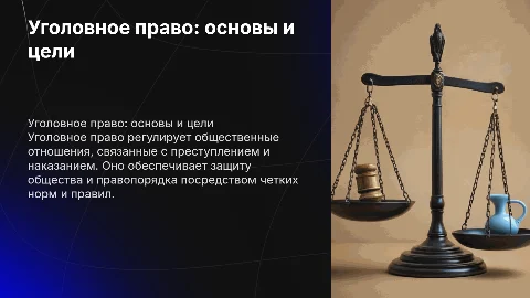 Уголовное право: основы, значение, виды и цели