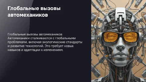 Глобальные проблемы современности в работе автомеханика