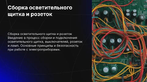 Сборка схемы подключения осветительного щитка и ламп
