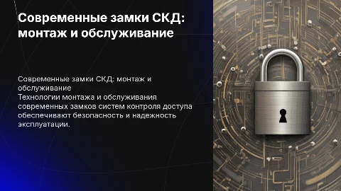 Монтаж и обслуживание современных замков СКД: технологии и советы