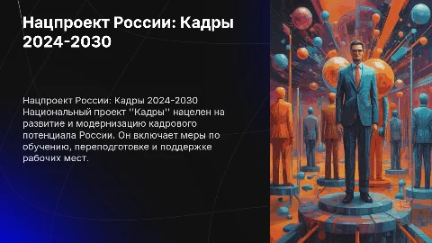 Национальный проект россии 2024-2030 "кадры"