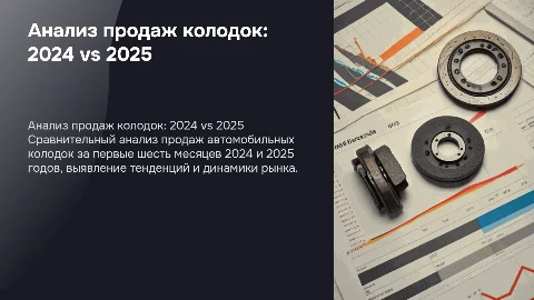 Анализ продаж автомобильных колодок: 2024 vs 2025