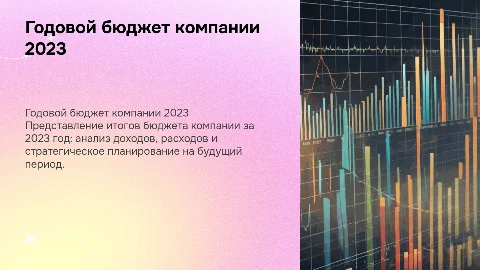 Бизнес презентация на тему годового бюджета компании