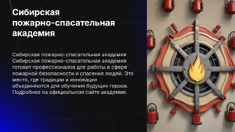 Сибирская пожарно-спасательная академия: обучение и безопасность