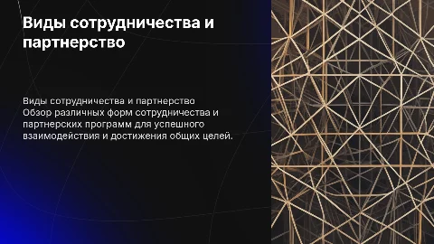 Виды сотрудничества. Партнерская программа