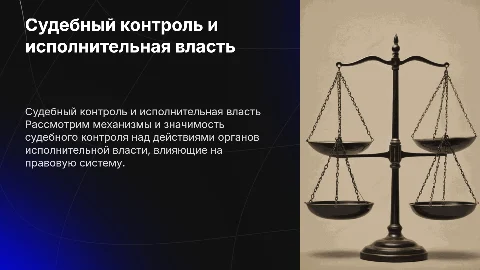 Судебный контроль за деятельностью органов исполнительной власти
