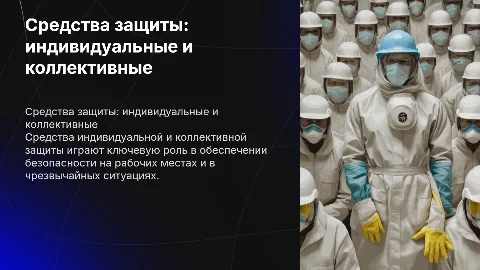 Средства индивидуальной и коллективной защиты