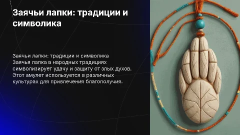 Заячьи лапки народные традиции