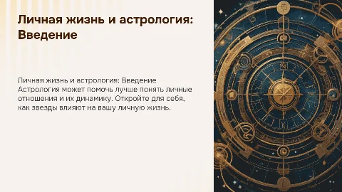 Презентация для клиента астролога о личной жизни