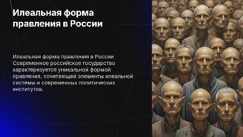Илеальная форма правления современного российского государства