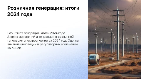 розничная генерация на рынке электроэнергии по итогам 2024 г