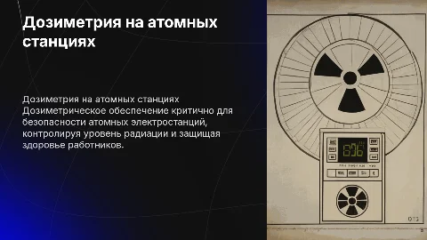 Дозиметрическое обеспечение атомных электростанций