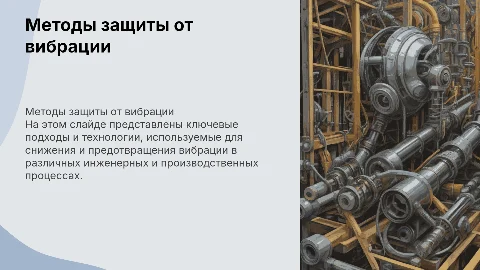 методы защиты от вибрации