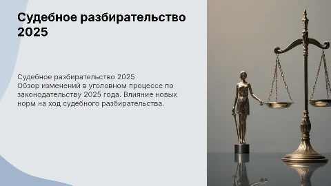 Судебное разбирательство в уголовном процессе 2025 года
