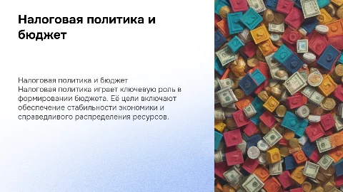 Налоговая политика, её цели и задачи в бюджетном регулировании