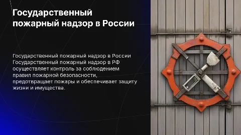Государственный пожарный надзор в РФ