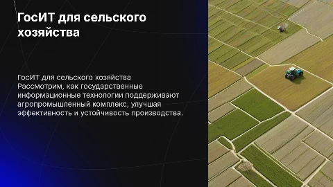 Государственные информационные технологии для апк