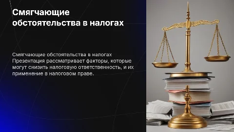применение смягчающих налоговую ответственность обстоятельств