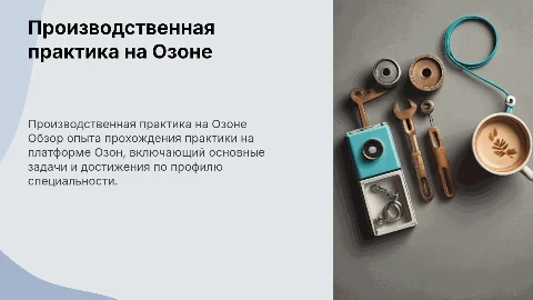 Прохождение производственной практики на Озоне: опыт и навыки