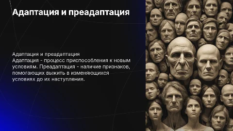 Адаптация и преадаптация
