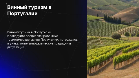 Презентация о специализированных туристических рынках винного туризма